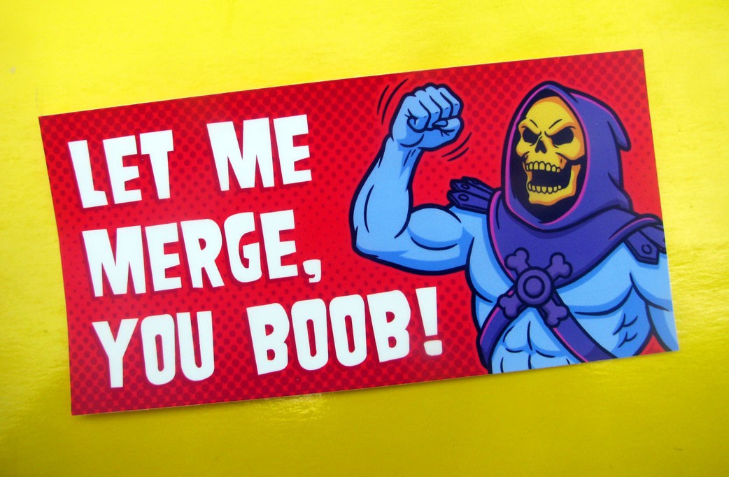Skeletor «Let Me Merge, You Boob!» Masters of the Universe Car Bumper Sticker