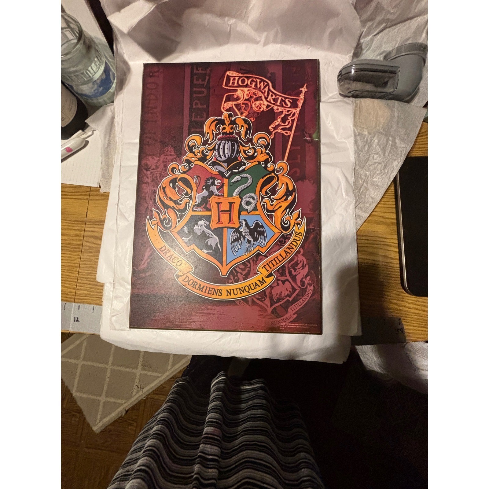 Harry Potter Hogwarts Crest Wood Decor Wall Art Sign Wizarding World