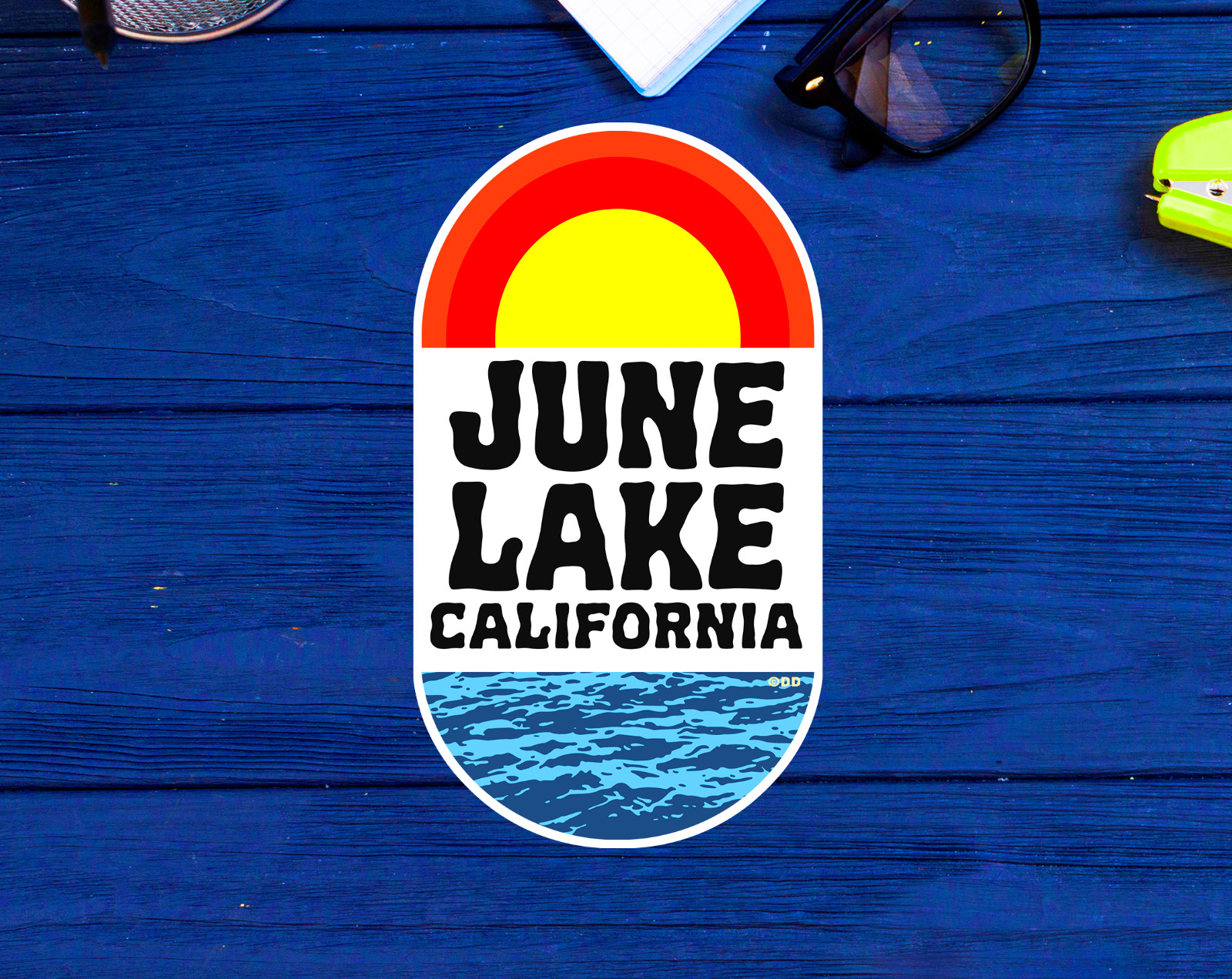 June Lake Vinyl Decal Sticker 4″ or 4.5″ Tall California Vinyl USA CA