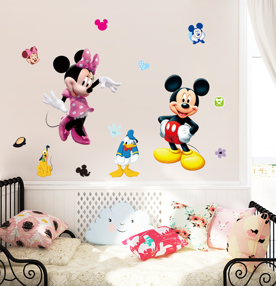 Disney 19″ mickey & minnie mouse Removable Wall Stickers Decal Kids Home Decor