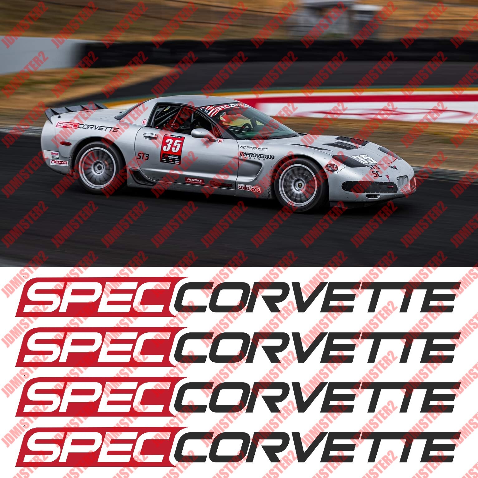 Corvette Racing Decal c5 c6 c7 c8 Sticker Vinyl Car Windshield Die Cut Sticker