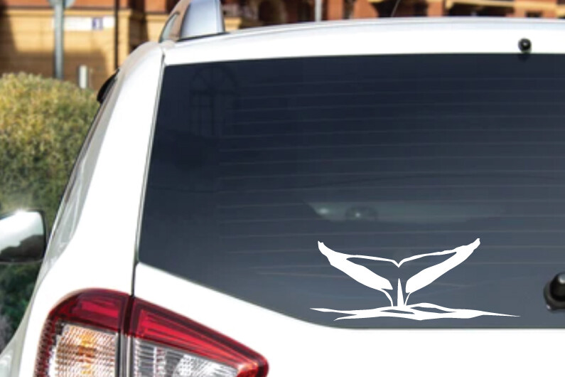 Sea life – Ocean Gray Whale’s Tail Outdoor Window Decal Vinyl Sticker 6Yrs Film
