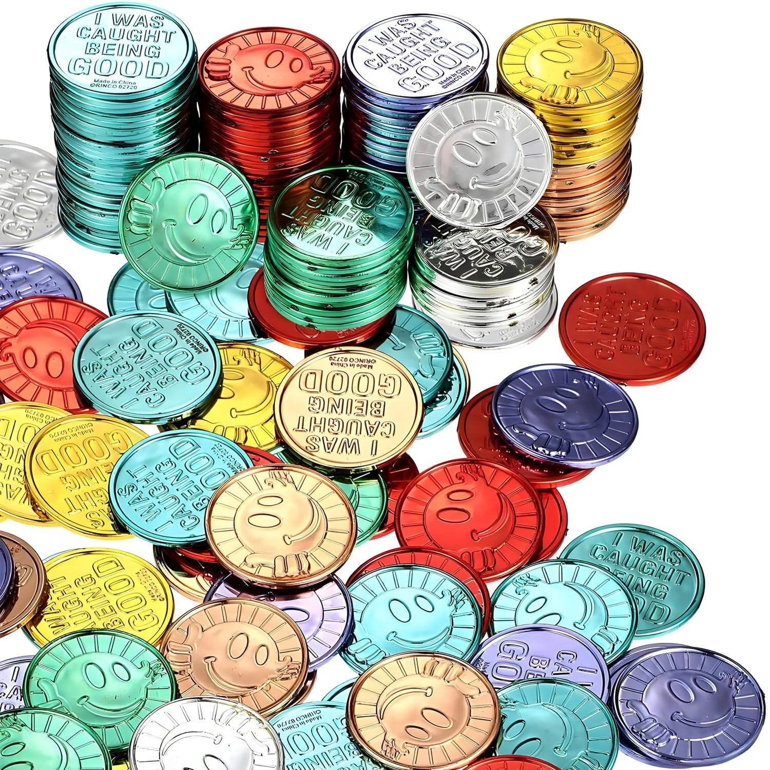 Caught Being Good Coins – Bulk Set of 144 Tokens – Classroom 1 1/4″, multi