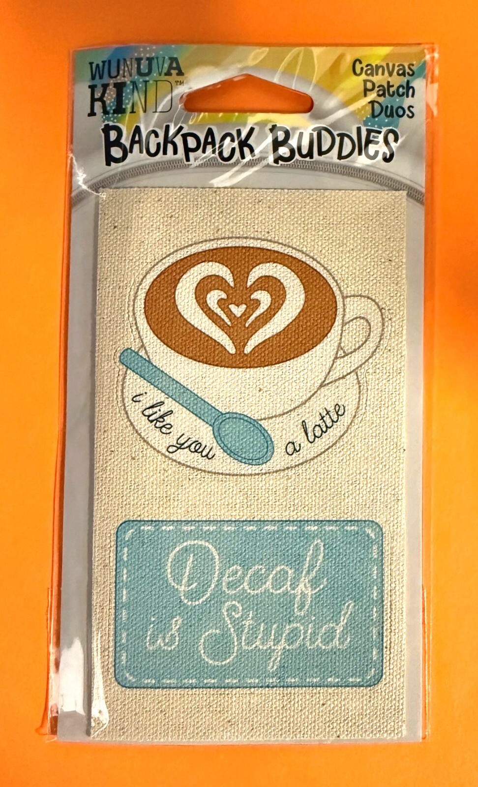 DECAF IS STUPID 2 PACK DIE CUT CANVAS 2.5″ DECALS STICKERS FOR CLOTH FREE SHIP