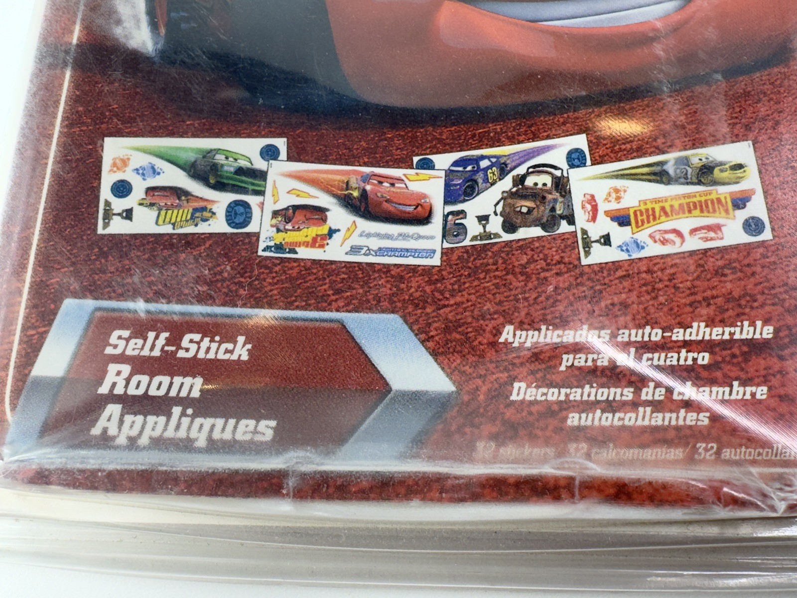 Disney Pixar Cars Self-Stick Room Appliques 32 Wall Stickers Removable
