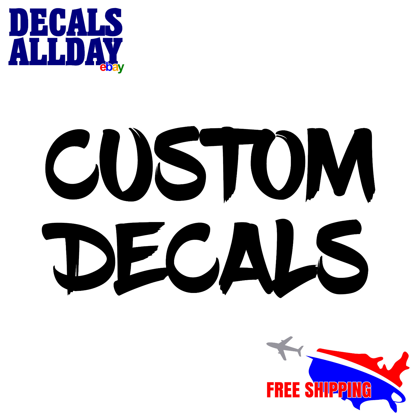 Personalized Custom Decals, Single Line Word or Phrase 6″ to 11″ in length