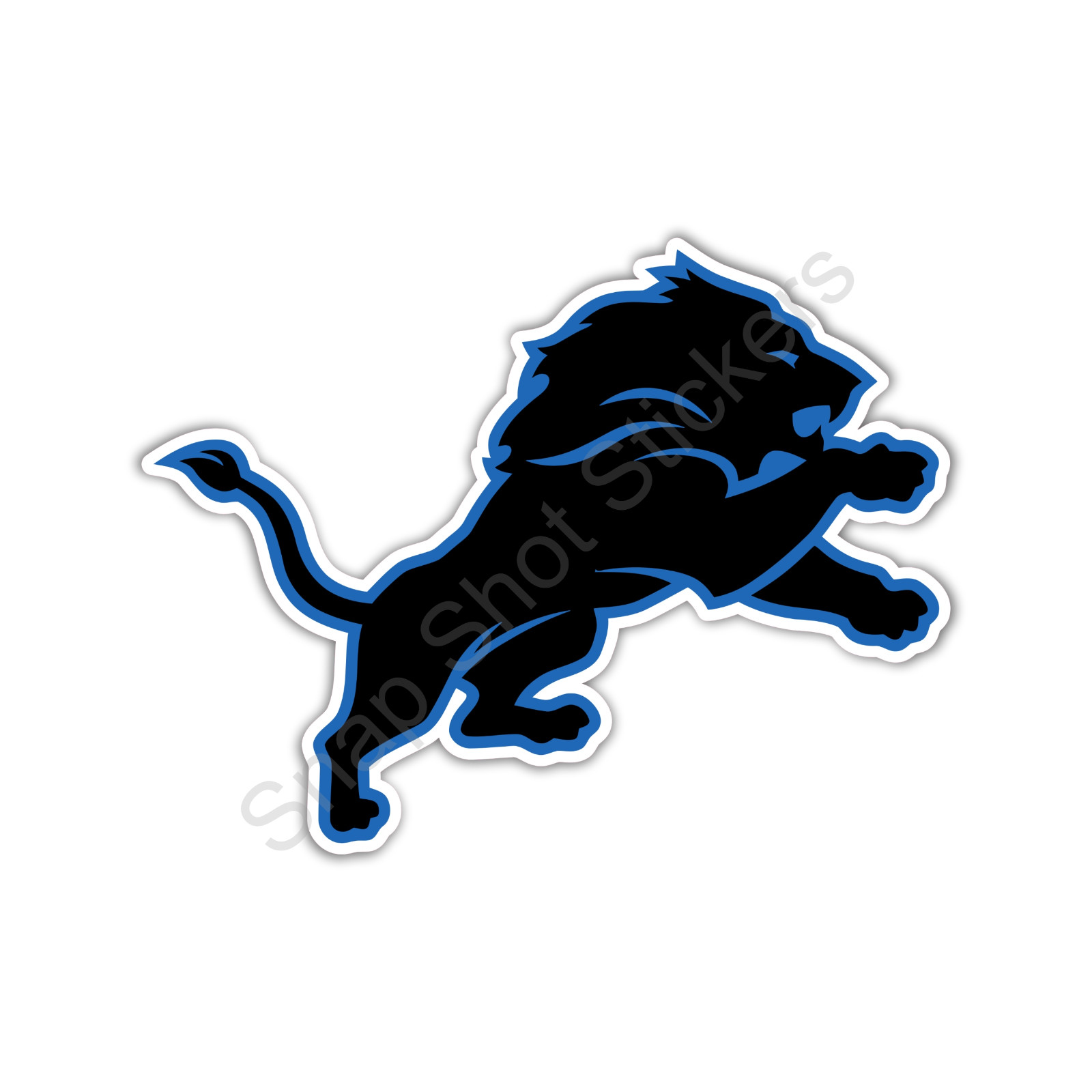 Detroit Blue Silver Football Weather Resistant Vinyl Sticker/Decal 11