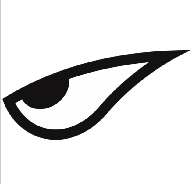 Shark Eyes (Left) Vinyl Decal Sticker 4.5″ x 2.1″