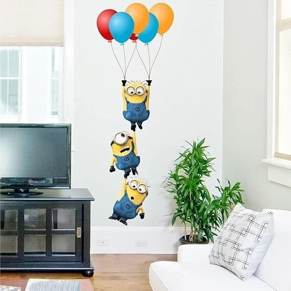 Minions Wall Hanging Sticker for Kids & Baby Colorful Décor for Living Room.