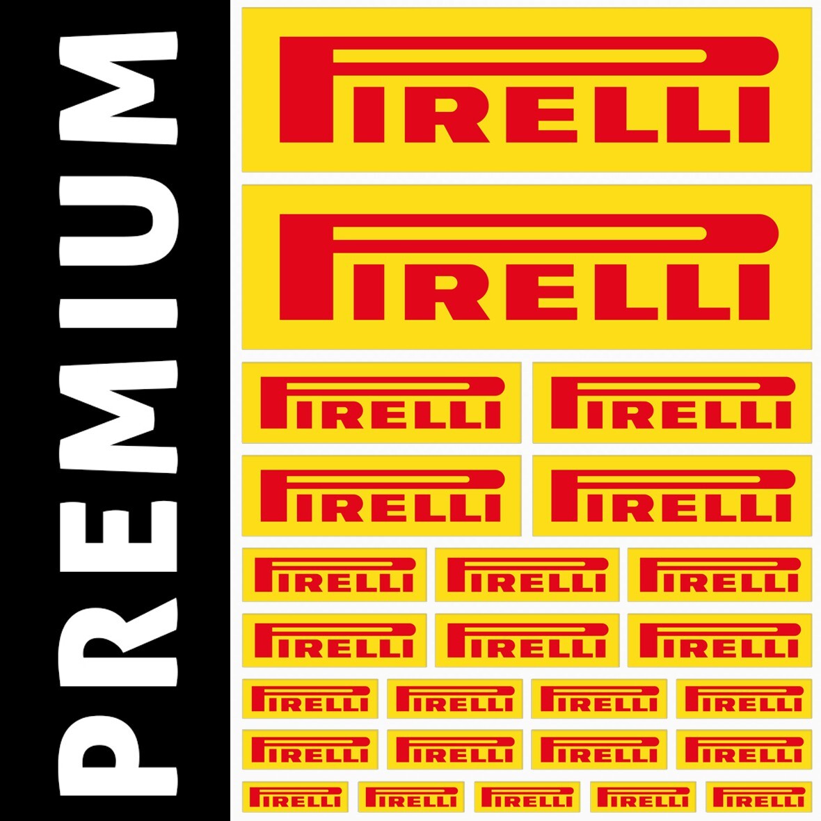 PIRELLI – KIT Decals Stickers Sponsors Car Bike Motorcycle Motocross MX ATV