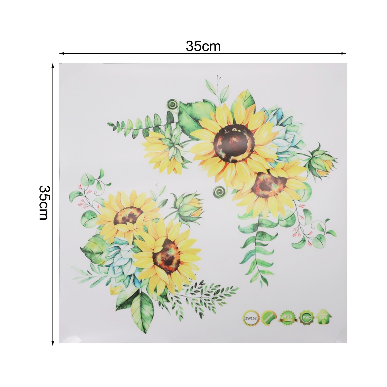 Waterproof Sunflower PVC Removable Wall Stickers Art Decals Mural Decor