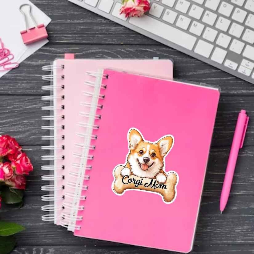Corgi Mom, Pets, Dogs, Sticker, Peel N’ Stick, Different Sizes