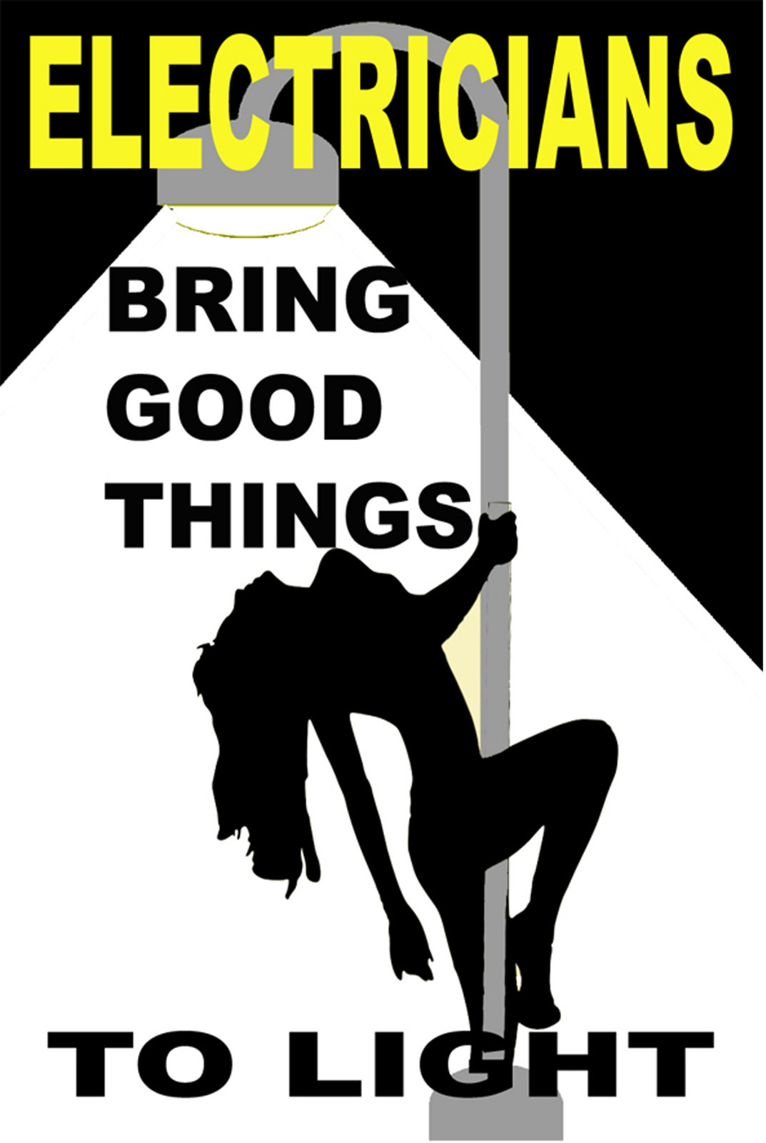 Electricians bring good things to light hard hat sticker, CE-22