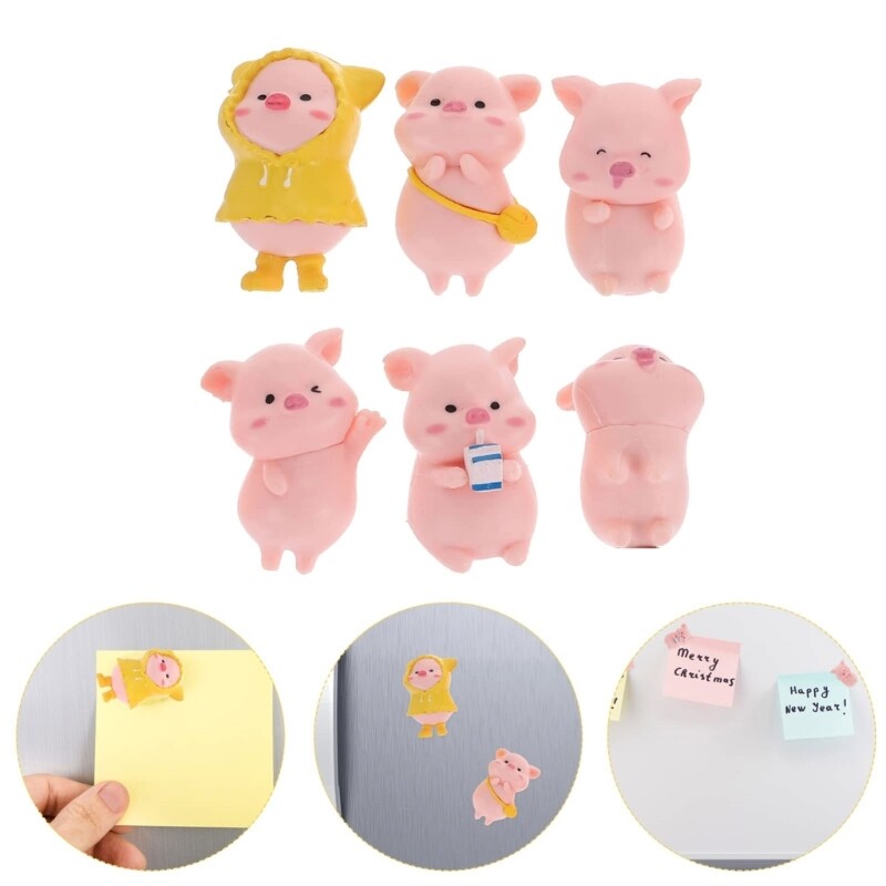 Refrigerator Magnets Kid Toy for Baby Children Set of 6 Cartoon Fridge Magnets