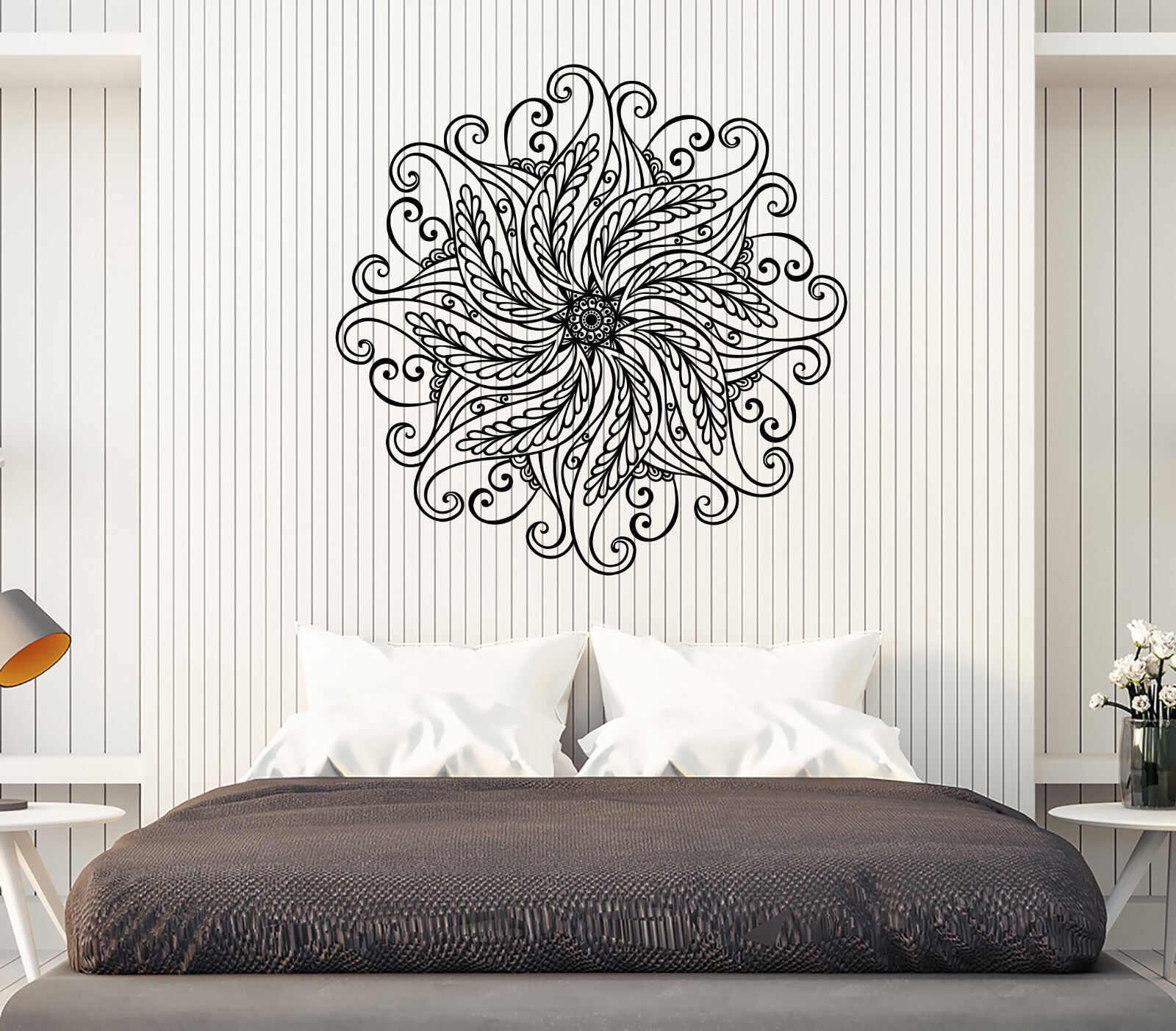 Vinyl Decal Wall Sticker Elegant Mandala Enso Circle Meditation Yoga Studio n741