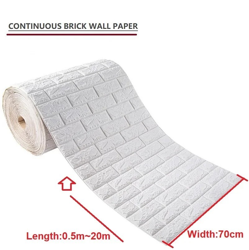 3D Foam Brick Self Adhesive Wallpaper Waterproof Wall Stickers Home Decor