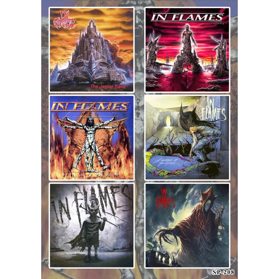 In Flames Albums Sticker Pack | Colony Clayman Foregone Heavy Metal Band Logo