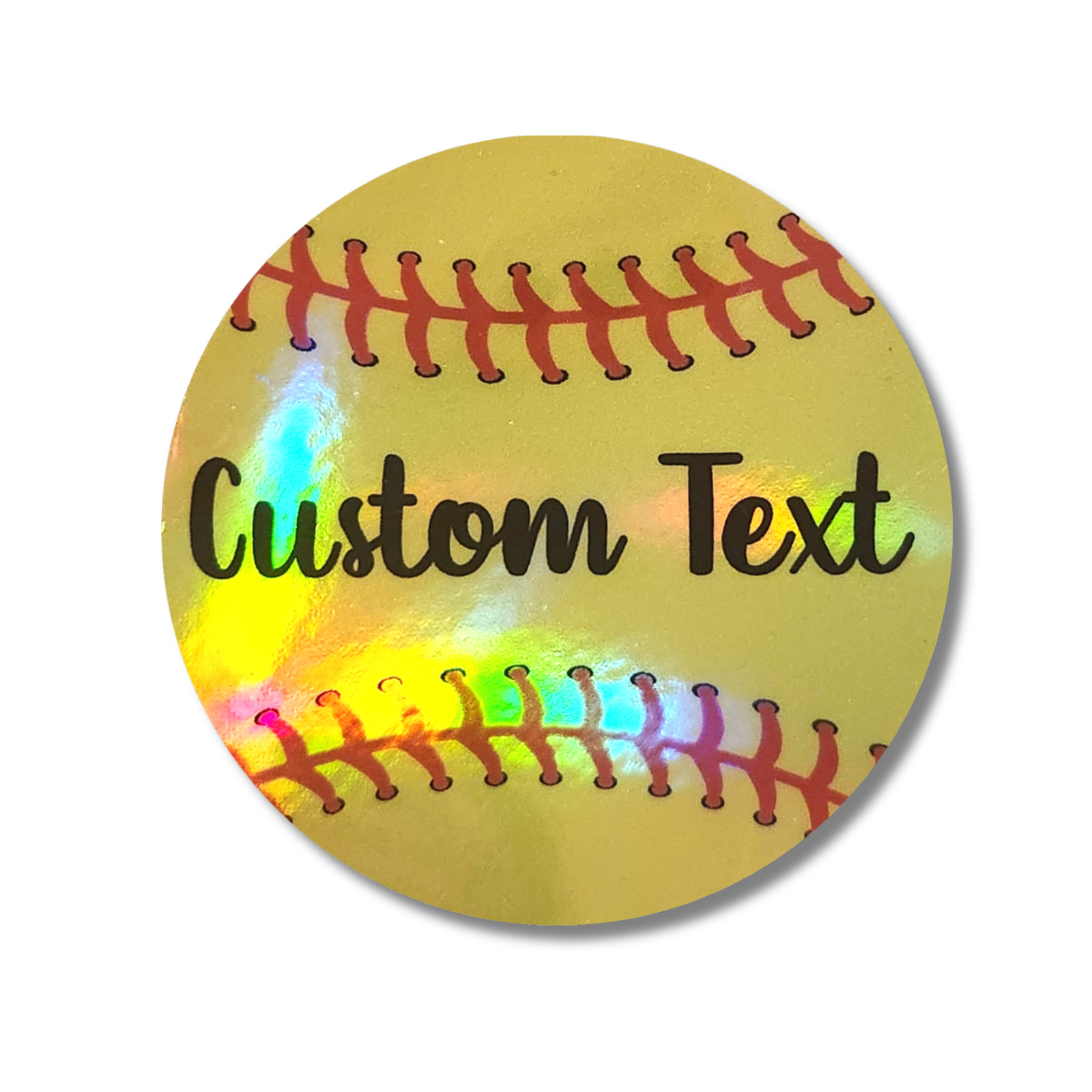 Custom Softball Name Sticker – Personalized Round Decal, Sports Team Gift
