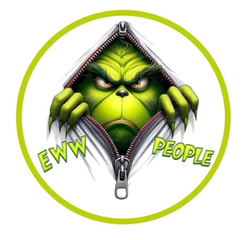 Christmas – Grinch «Eww People» 4″ Vinyl Decal Sticker Gift Decor Jar Laptop Car