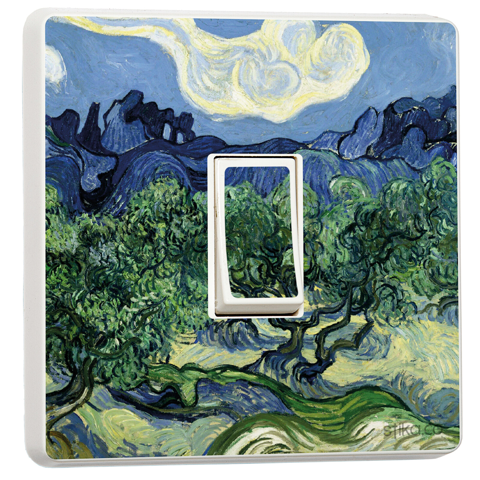 Pack of 2 Olive Trees, Vincent Van Gogh Art Design for Single Light Switch Cover