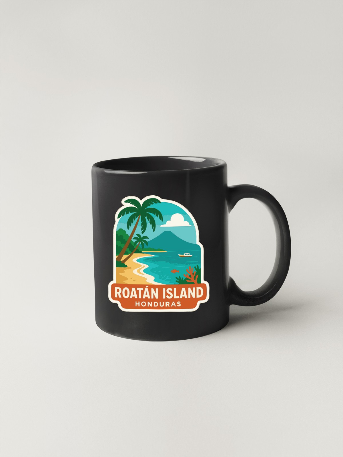 Roatán Island Honduras Sticker Decal Vinyl Die-Cut Symbolic Landmark Design