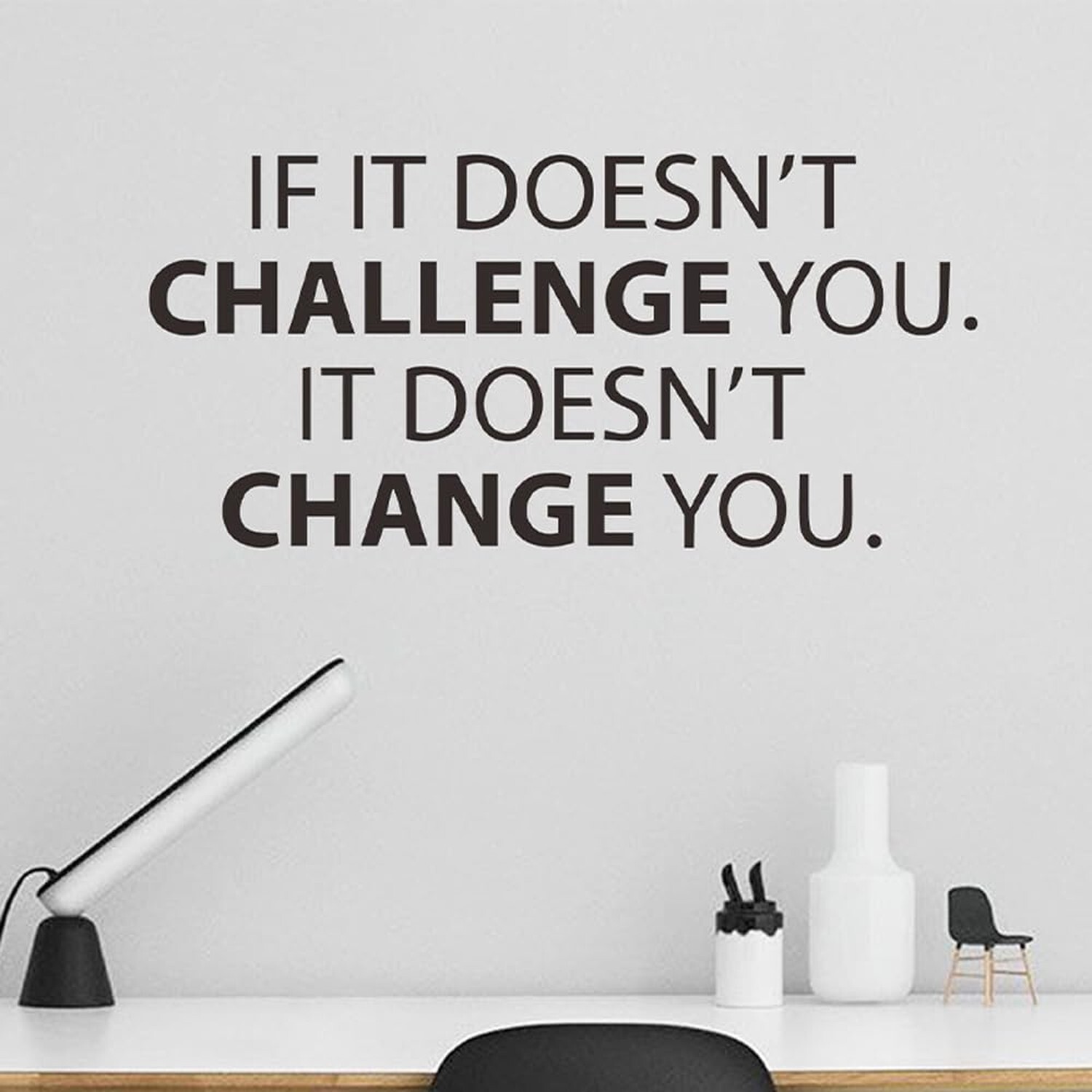 IF IT Doesn’t Challenge You Wall Sticker Motivational Wall Decor Decoration D…