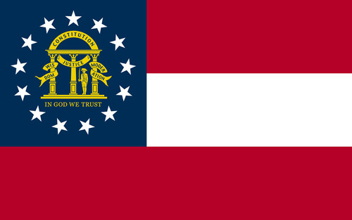State of Georgia Flag Sticker Decal USA Georgia State
