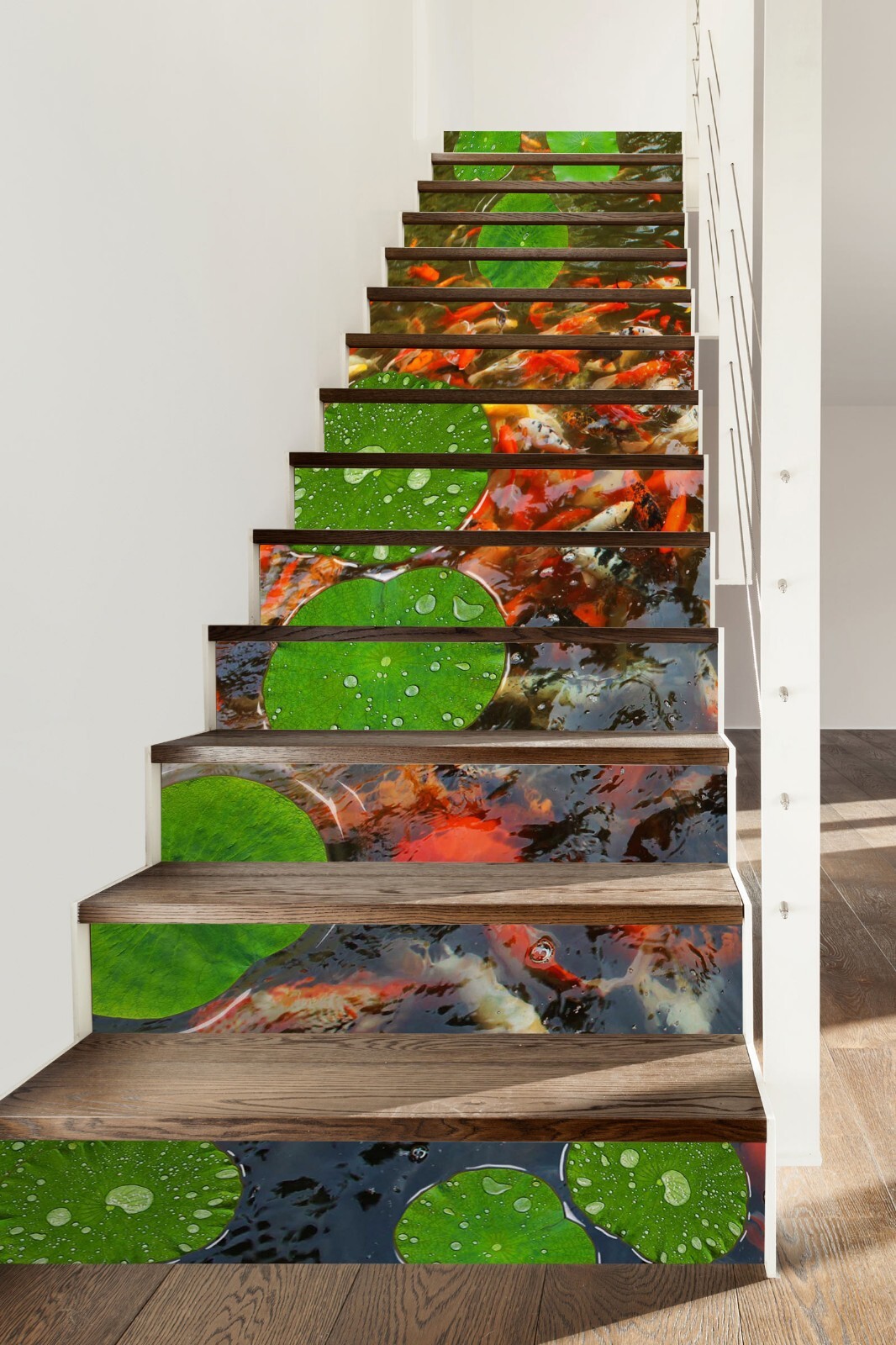 3D Lotus Leaf 434 Stair Risers Decoration Photo Mural Vinyl Decal Wallpaper
