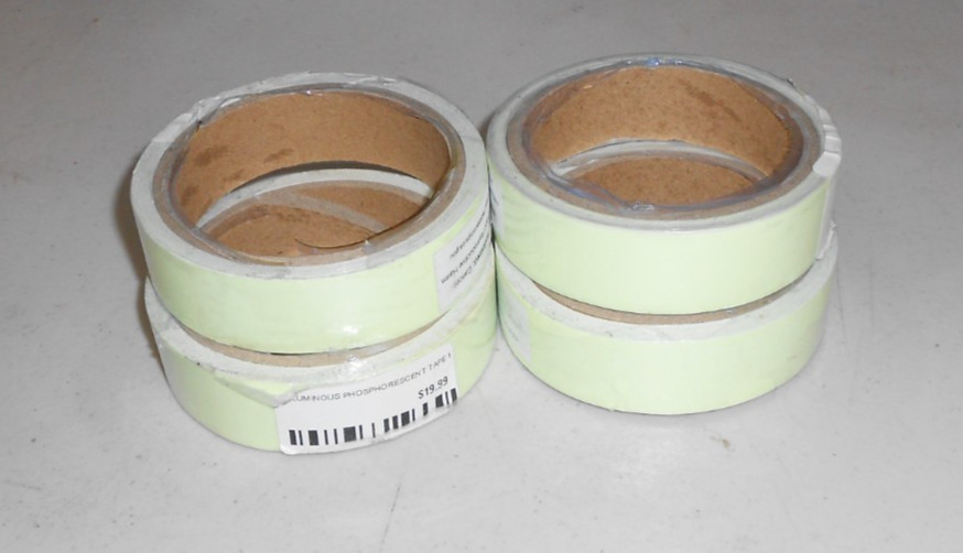 4 Rolls Glow-In-Dark Luminous Tape 1″ x 5yds Free Shipping