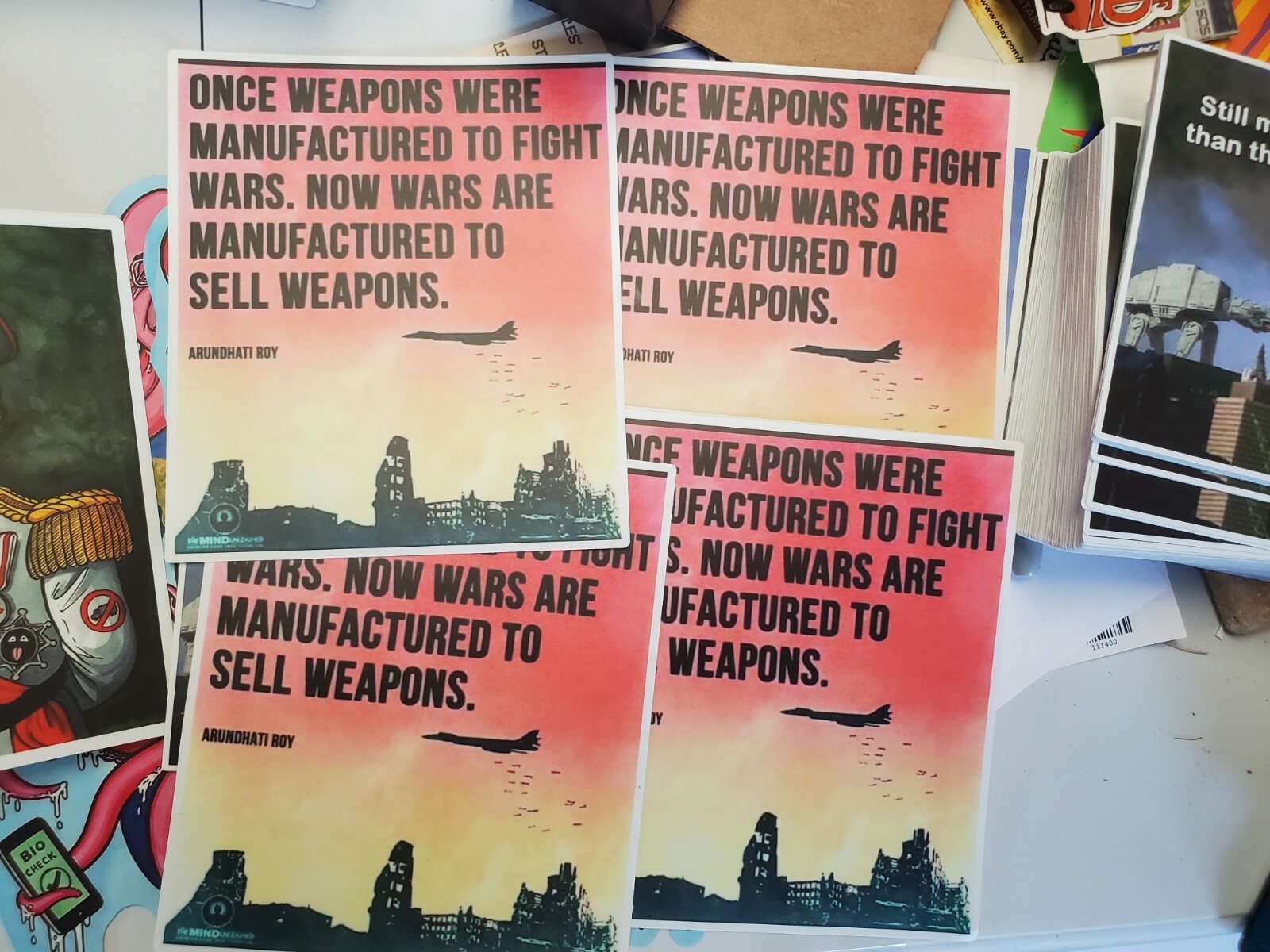 Star Wars STICKERS AT-AT 5 PACK LOT WORLDWIDE 🌐SHIPPING WORLD TRADE CENTER NYC
