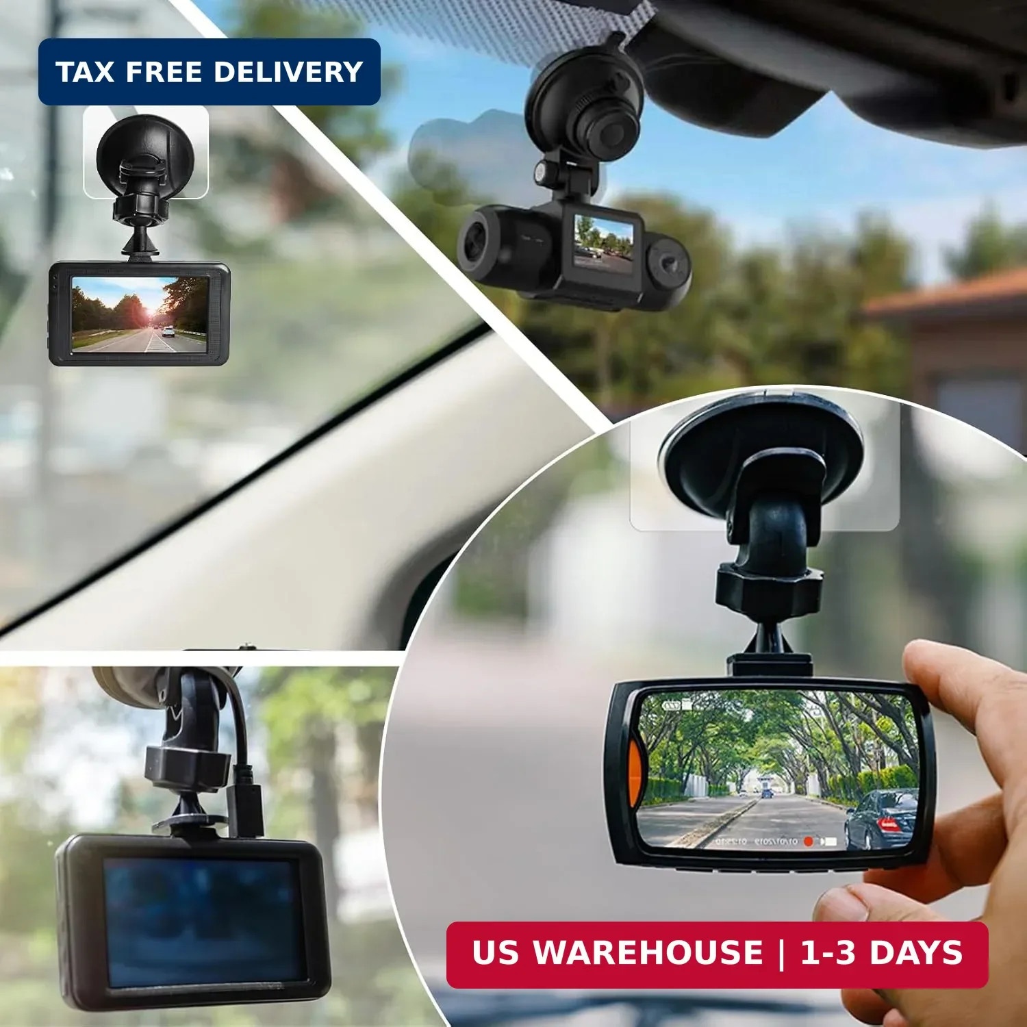 4 Pcs Electrostatic Sticker Mounting Dash Cam 4 Pcs Double-Sided Sticker for Win