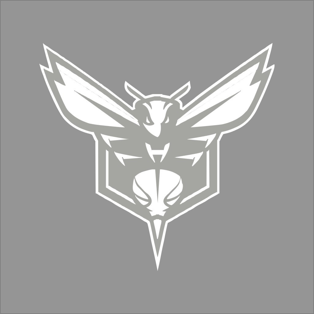 Charlotte Hornets #7 NBA Team Logo 1 Color Vinyl Decal Car Window Wall