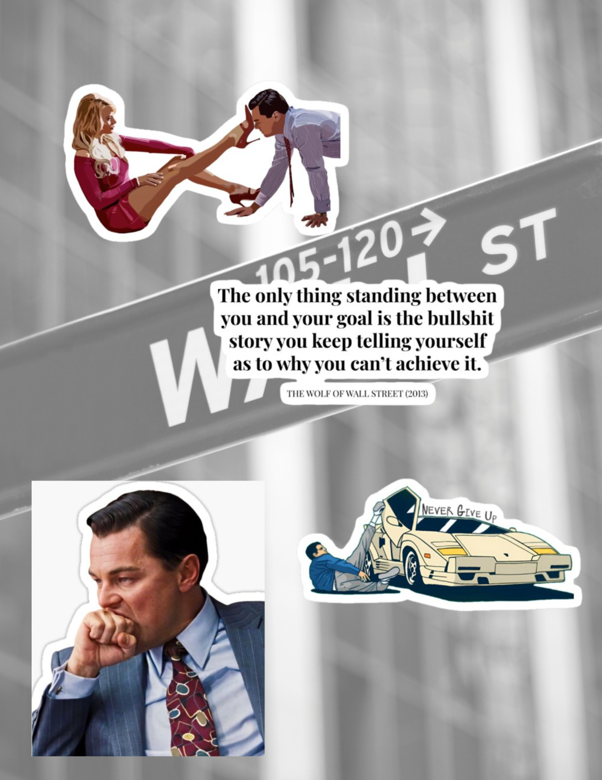 The wolf Of Wall Street 2000’s Movie Stickers Pack