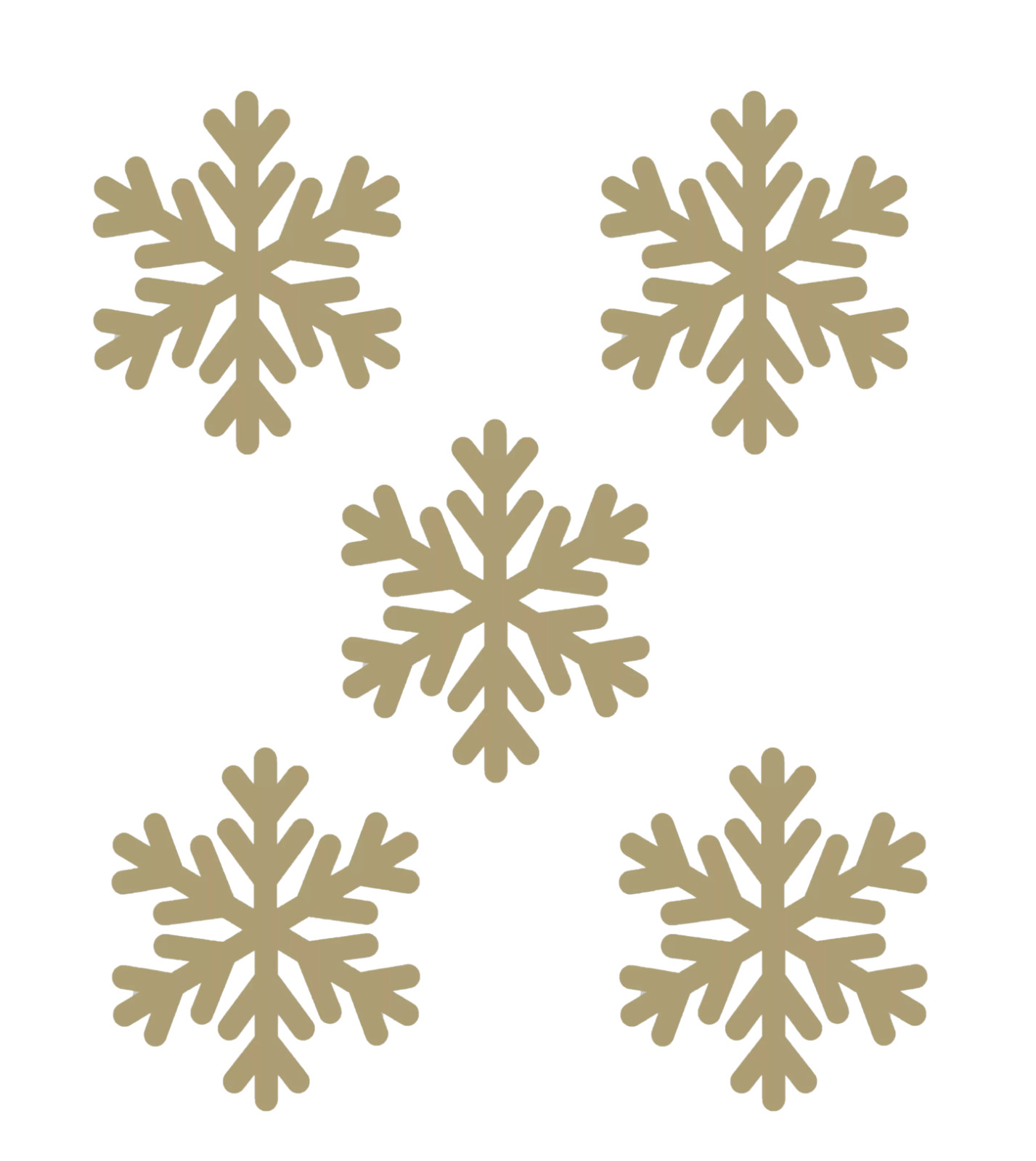 Set of 5 Snowflakes Vinyl Die Cut Decal Sticker – Cold Christmas holiday Winter