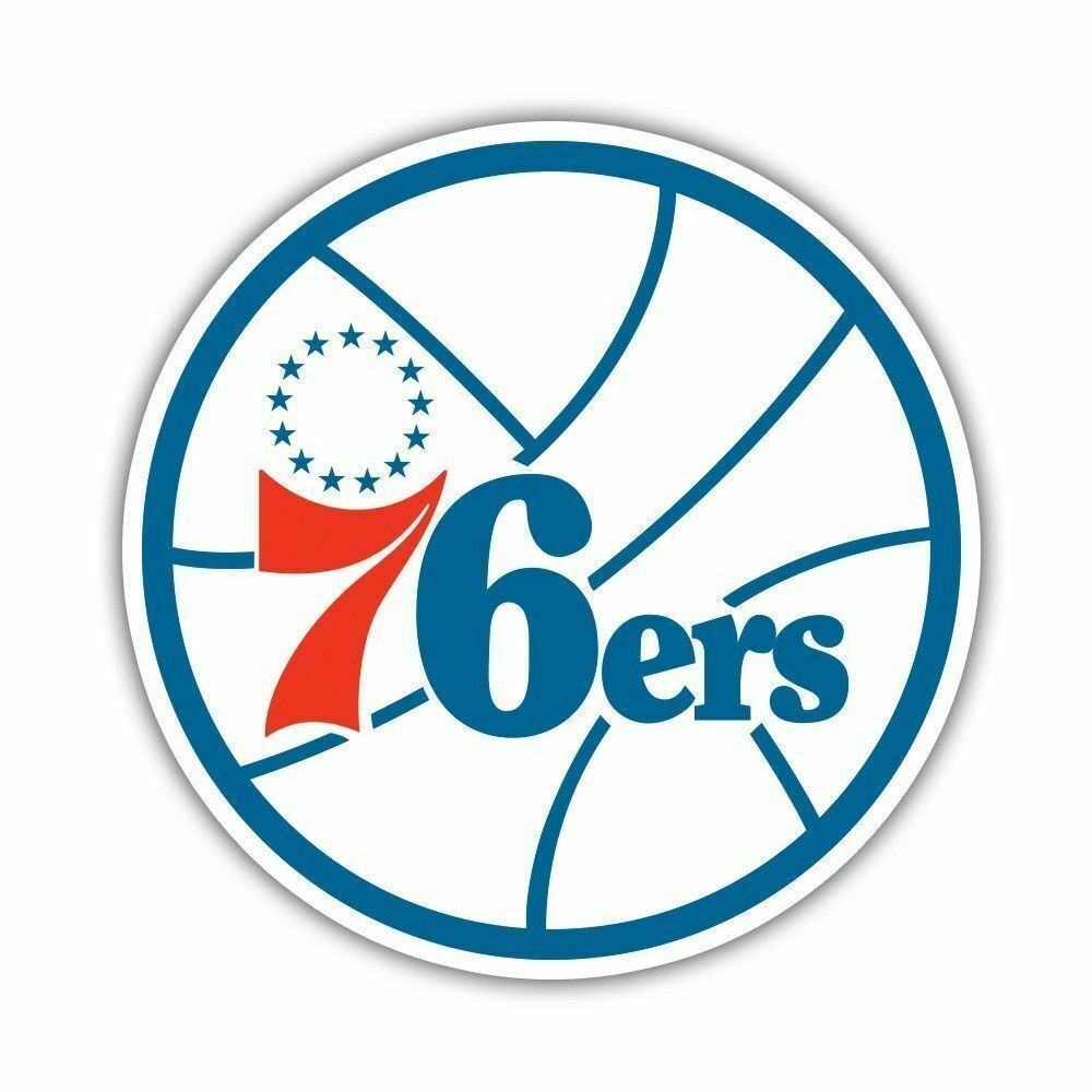 Philadelphia 76ers New NBA Logo Basketball Vinyl Sticker car, phone, wall, ect