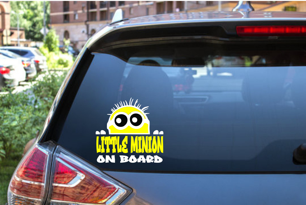 Minions Baby On Board Vinyl Decal Sticker #6127