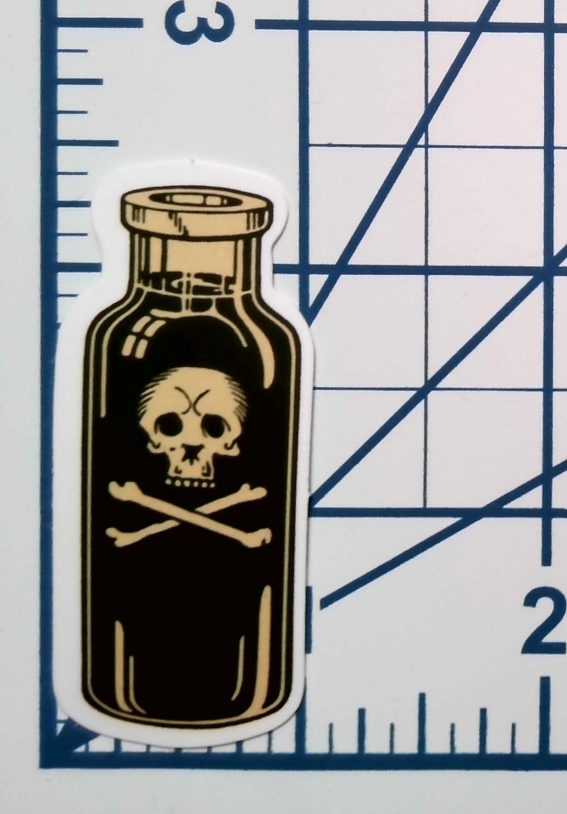 Poison Bottle Sticker Cork Skull Crossbones Die Cut Vinyl Goth Spooky Decal