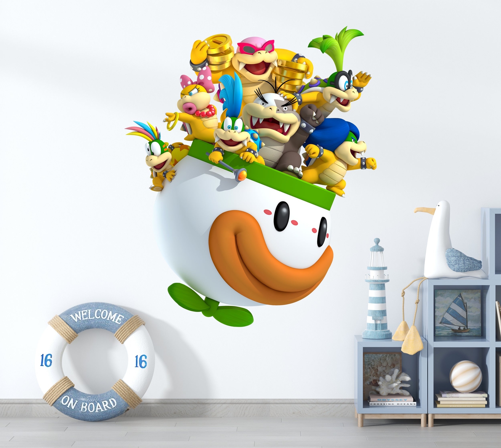 Bowser Koopalings Super Mario Bros Wall Decal Removable Sticker Kids Home Decor