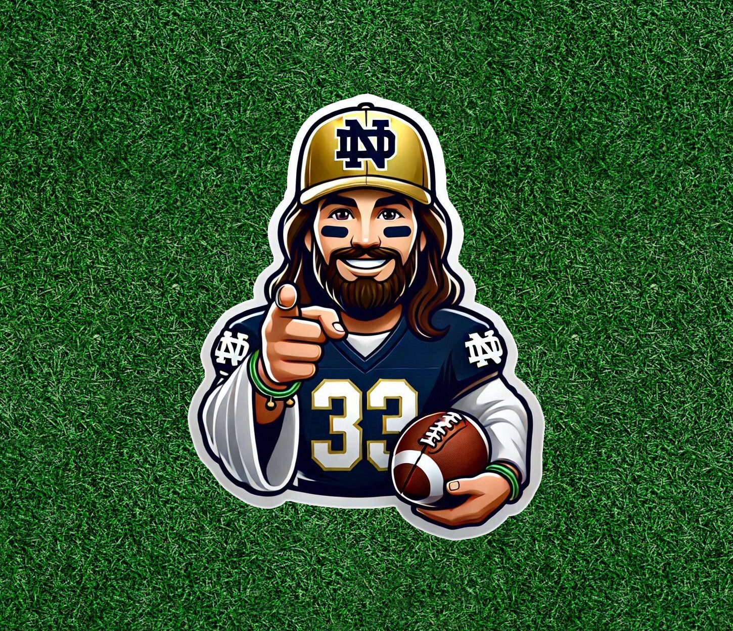 Jesus is a Notre Dame fan vinyl sticker decal – several sizes available