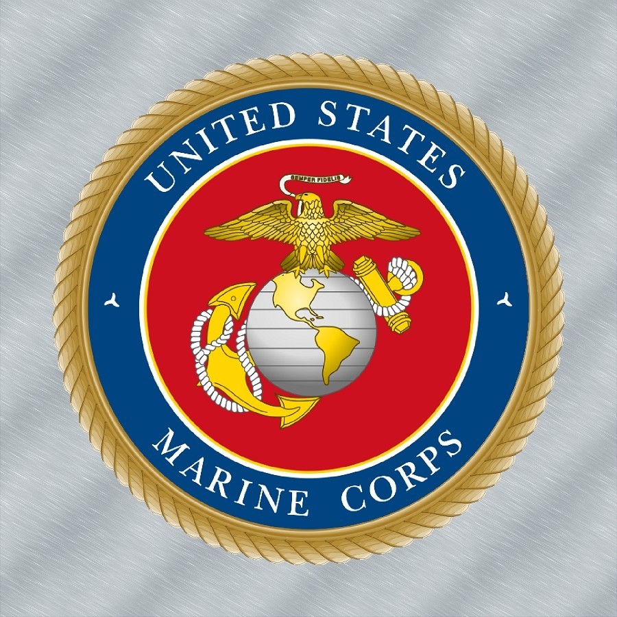 United States Marine Corps Seal Blue Red & Gold Laminated Sticker Choose Size