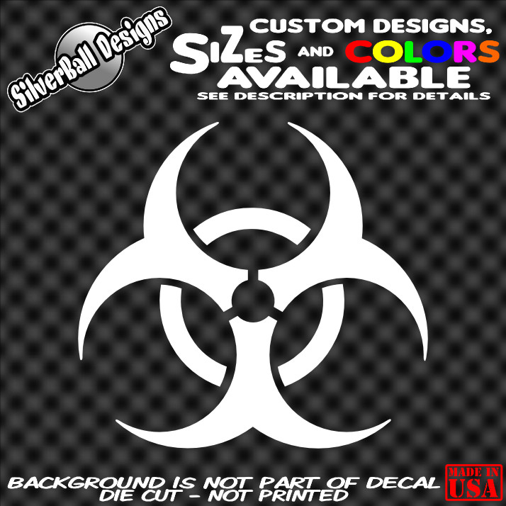 Biohazard Symbol Custom Vinyl sticker Laptop Car Window Nintendo Zombie Horror