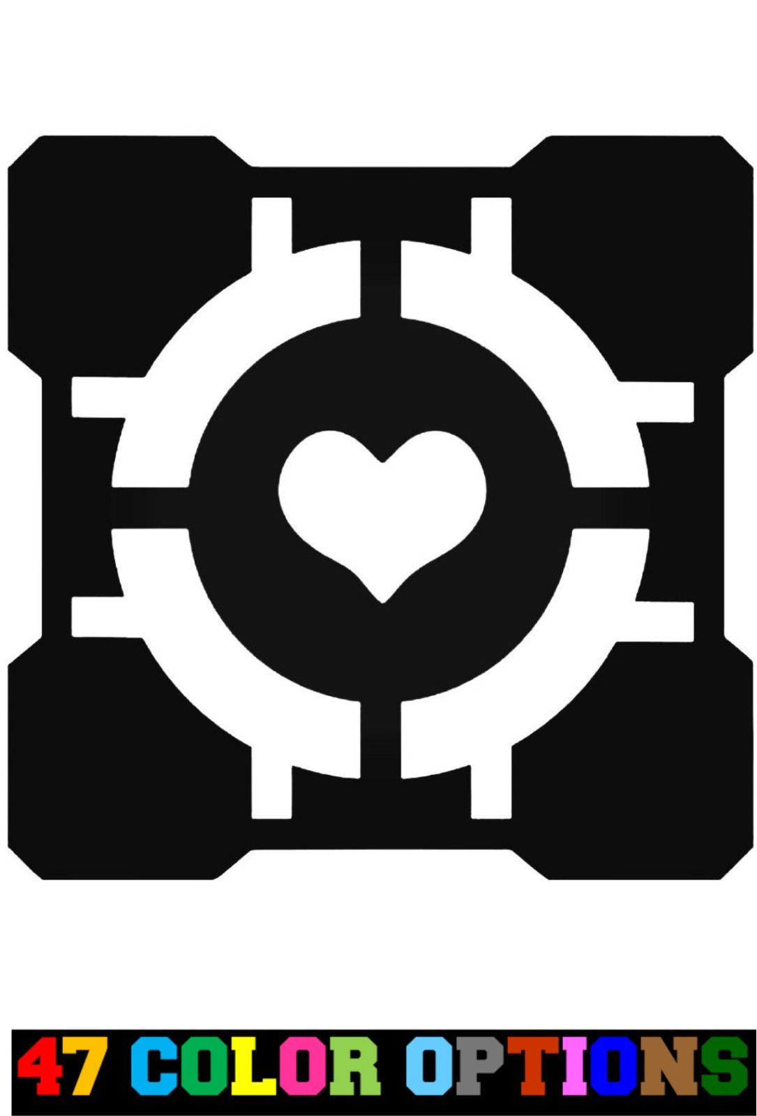 Vinyl Decal Truck Car Sticker Laptop – Video Games Portal Cube