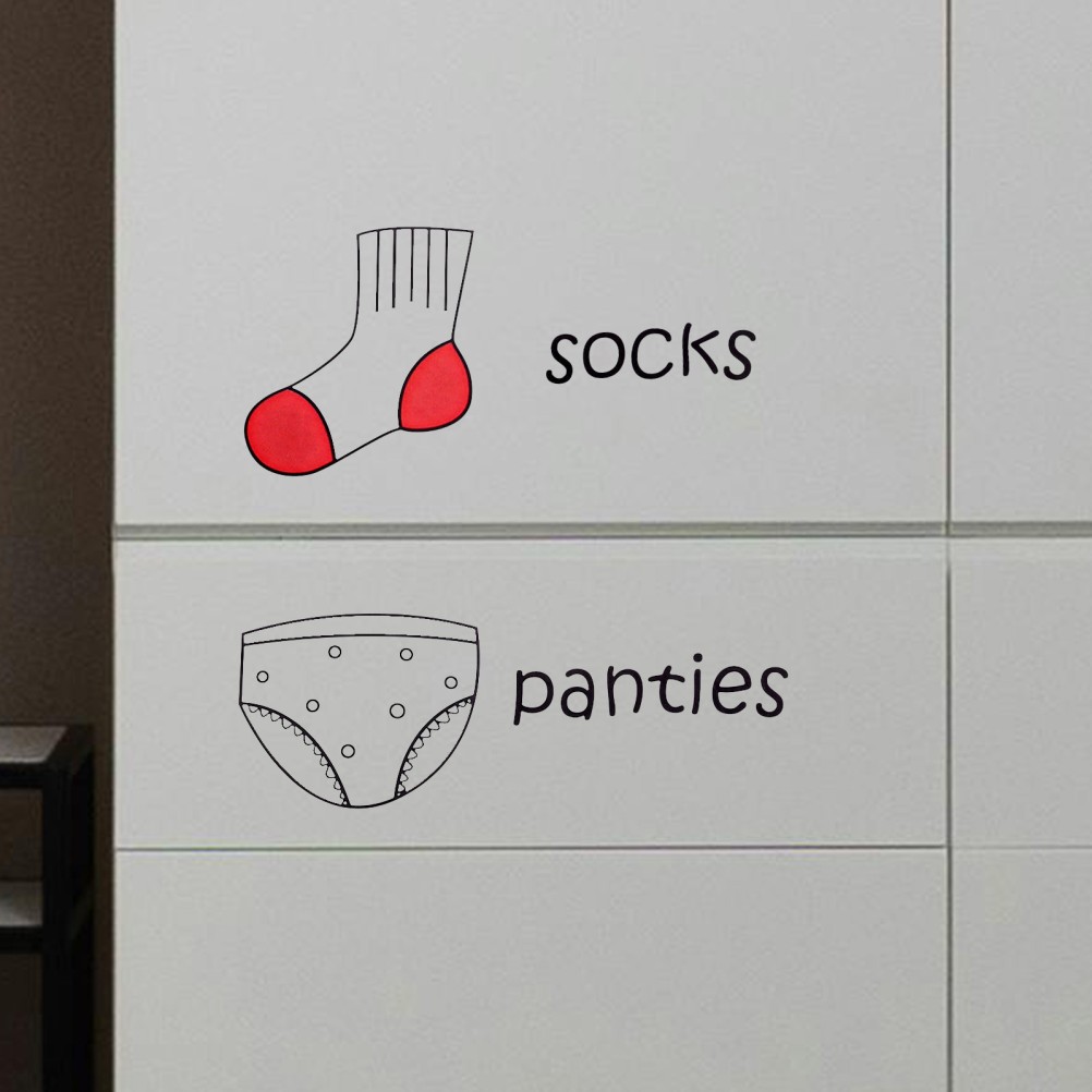 2 Sheets Labels Tag for Wardrobe Clothes Organization Clothing Decal
