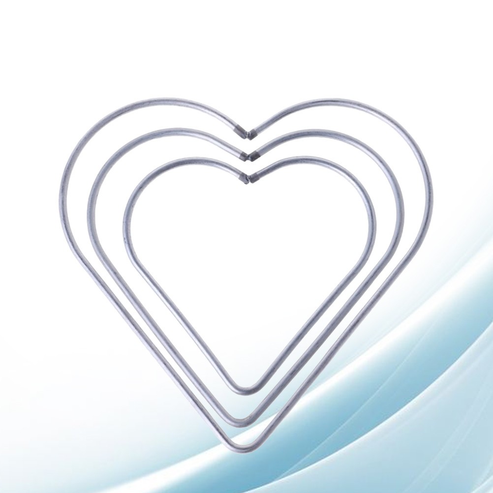 3 Pcs Metal Rings for Crafts Women Accessories DIY Dreamcatcher Heart Shaped