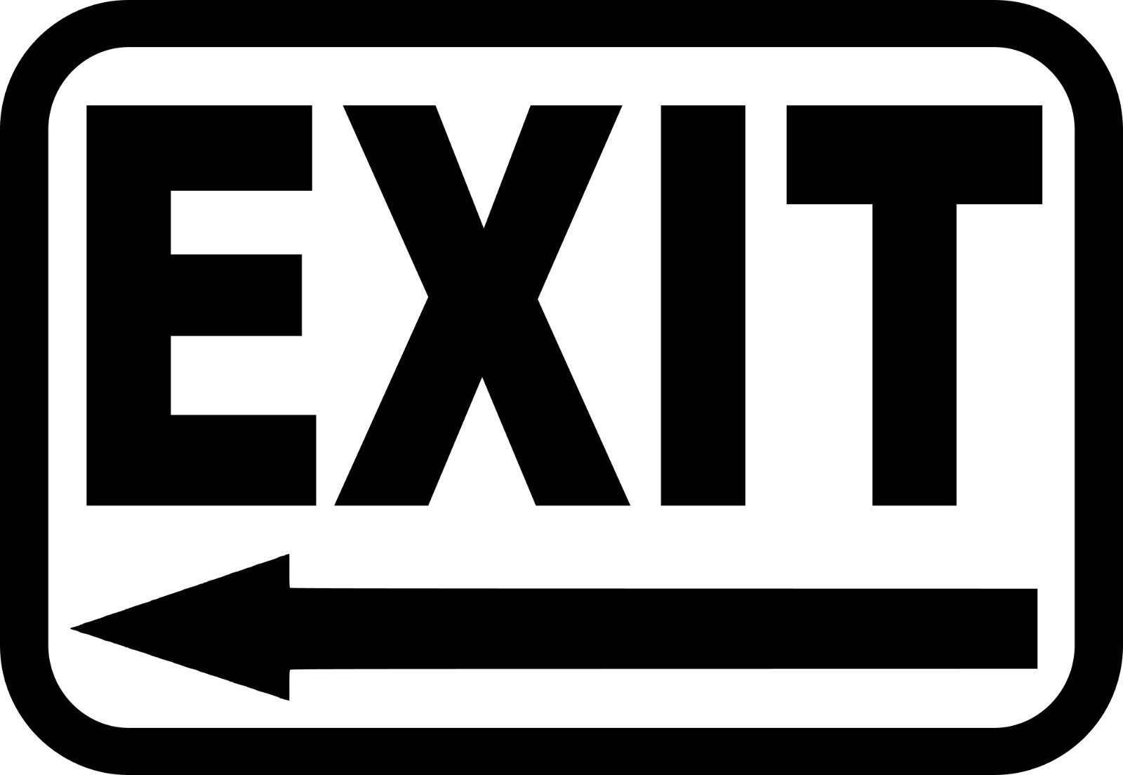EXIT DIRECTION SIGN BUSINESS VINYL DECAL STICKER LEFT OR RIGHT ARROW