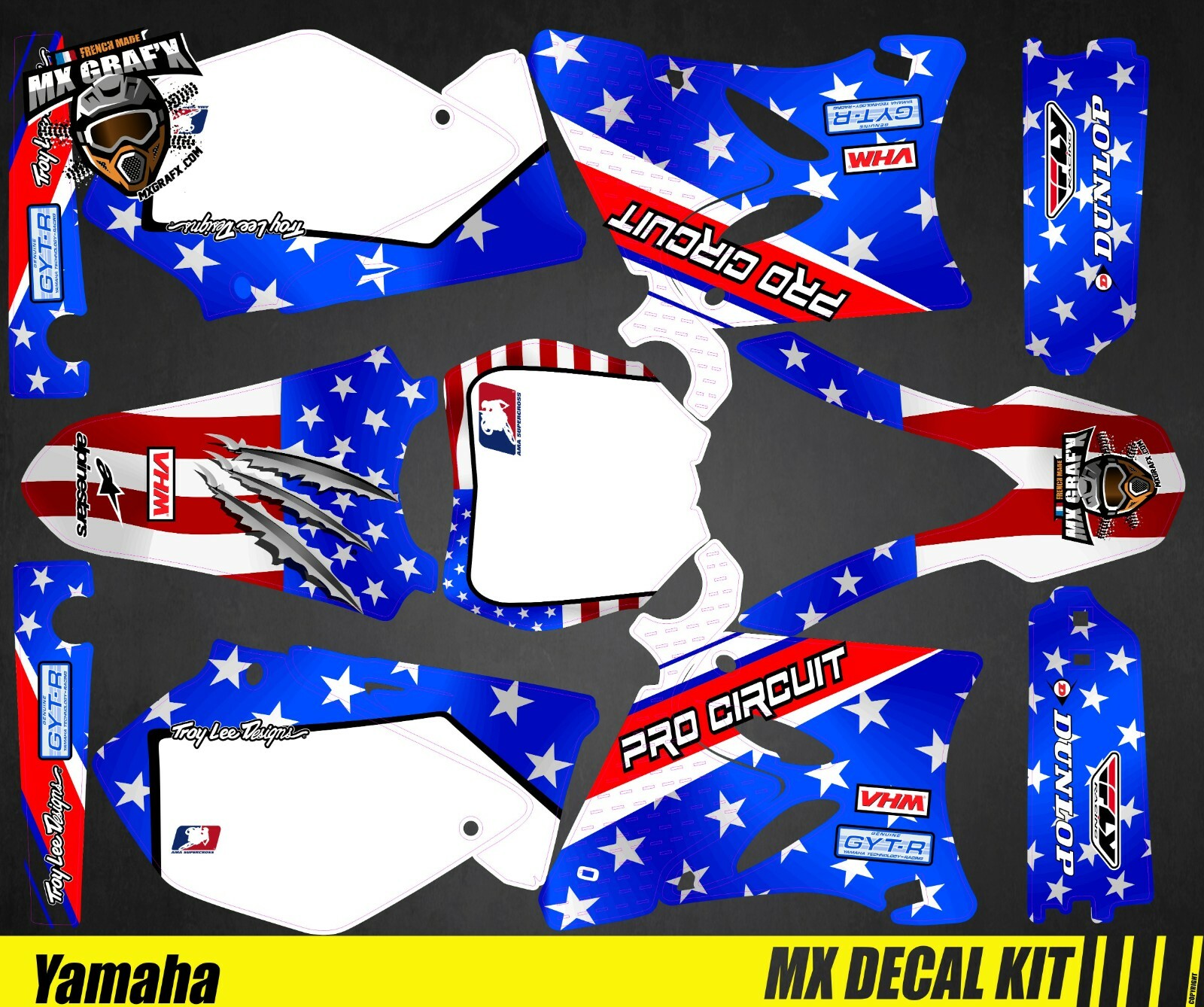 Motorcycle Decal Kit For Yamaha YZ 125-250 – Pro Circuit