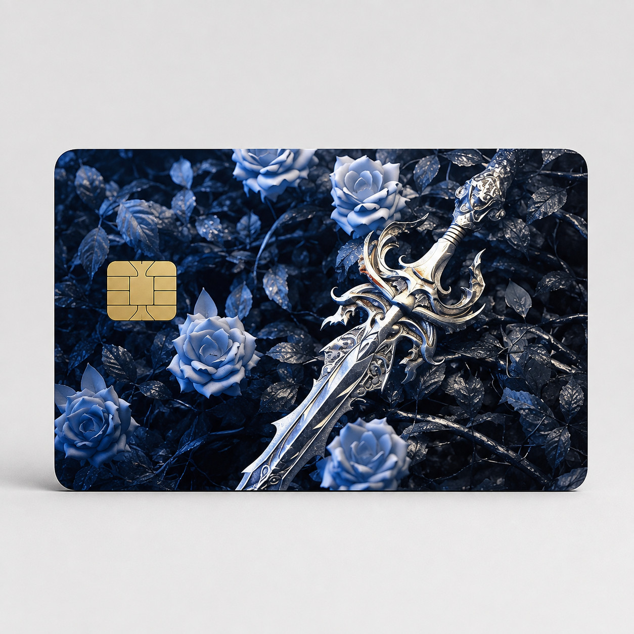 Frostbloom Blade Fantasy Sword Luxury DesignDebit Card Credit Card Skin