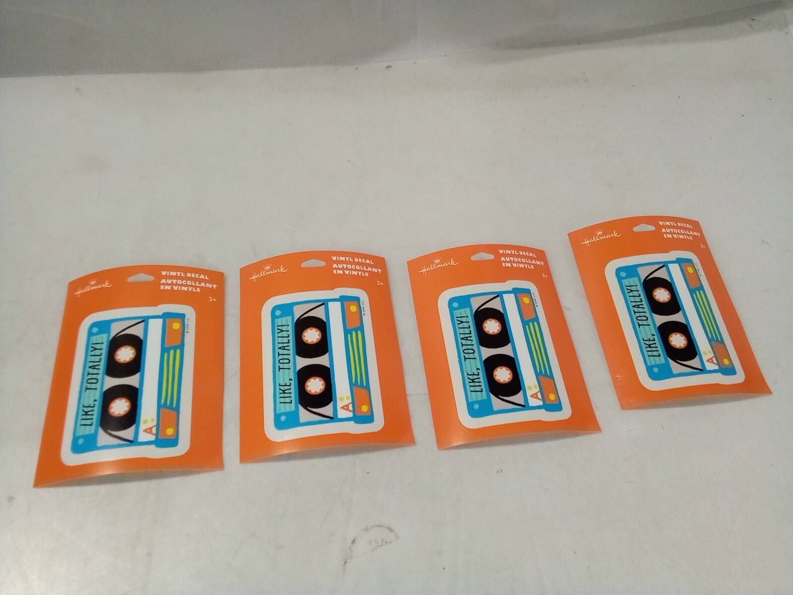Lot of 4 Hallmark Vinyl Decal – Like, Totally! Casette Tape