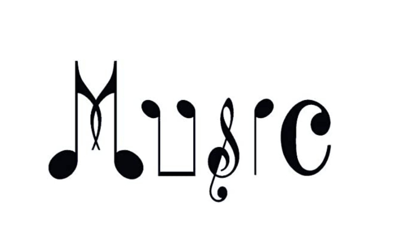 Music Notes Two Pack of 7″ Indoor Black Vinyl laptop Walls Mirrors Doors Tablets