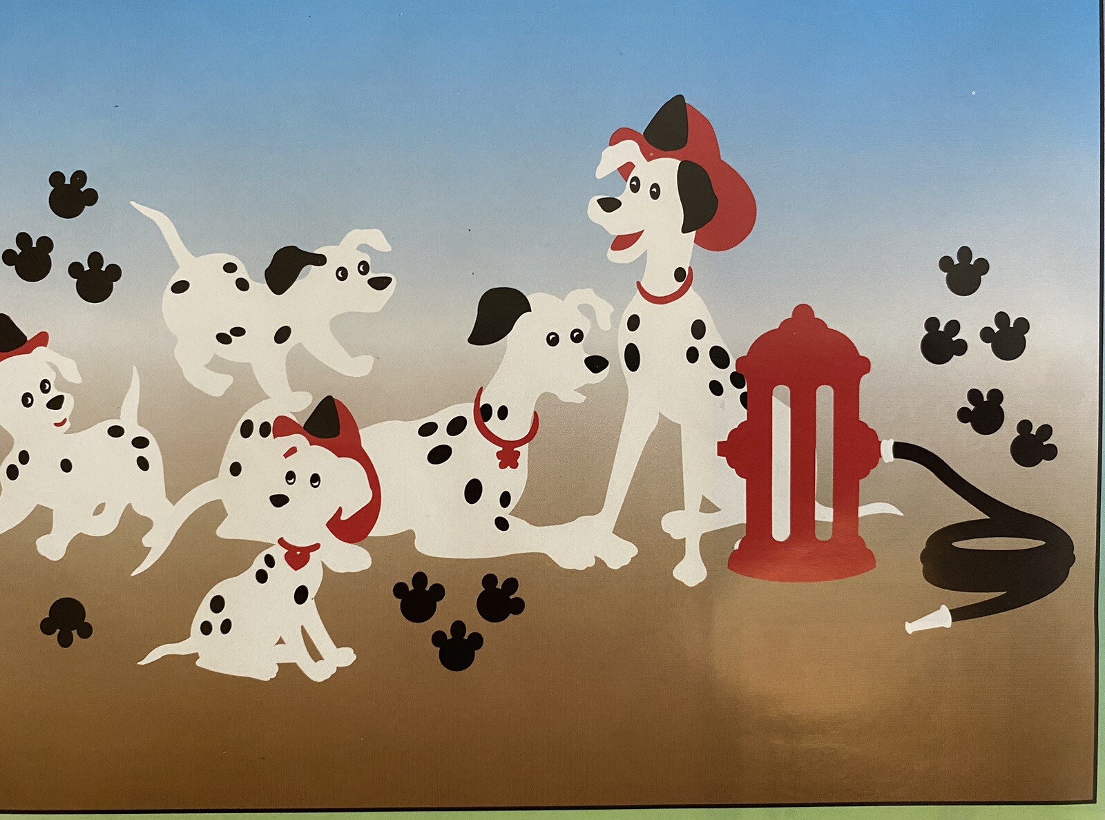 Dalmatians Firehouse Friends Vintage Stik-EES Vinyl Decals Window Clings NEW